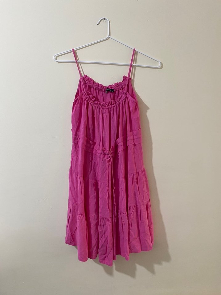 Trendyol Volanlı Büzgülü Mini Elbise - Görsel 3