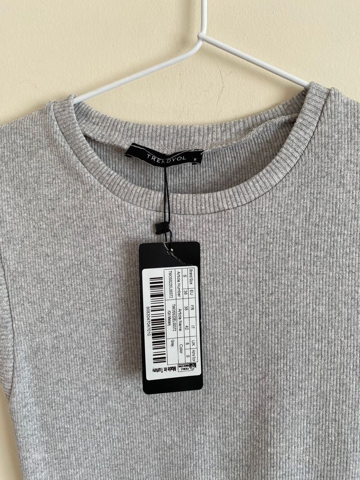 Tr Büzgülü Triko Bodycon Kısa Elbise - Görsel 5