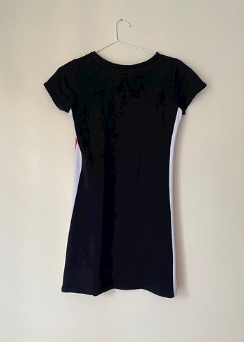 Şeritli Kadın Mini Elbise - Görsel 8