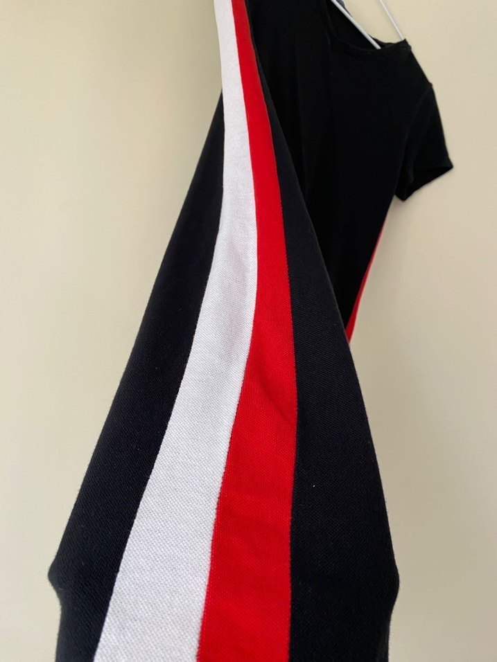 Şeritli Kadın Mini Elbise - Görsel 4