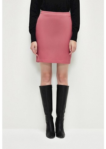 AdL Slimfit Yüksek Bel Kadın Kısa Etek - Görsel 2