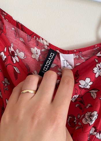 H&M Çiçekli Kadın Mini Elbise - Görsel 4