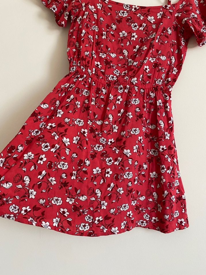 H&M Çiçekli Kadın Mini Elbise - Görsel 3