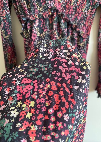 Primark Piliseli Çiçekli Mini Elbise - Görsel 5