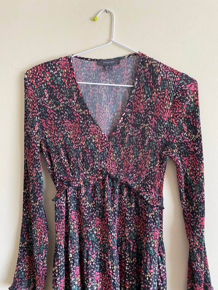 Primark Piliseli Çiçekli Mini Elbise - Görsel 4