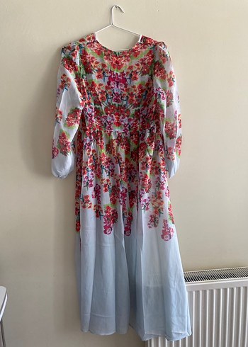 Çiçekli Transparan Kadın Tesettür Pareo - Görsel 6