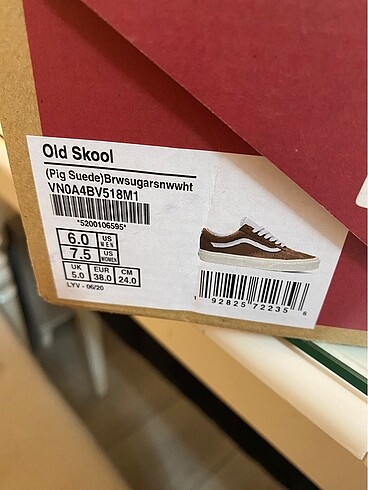 38 Beden camel Renk vans ayakkabı