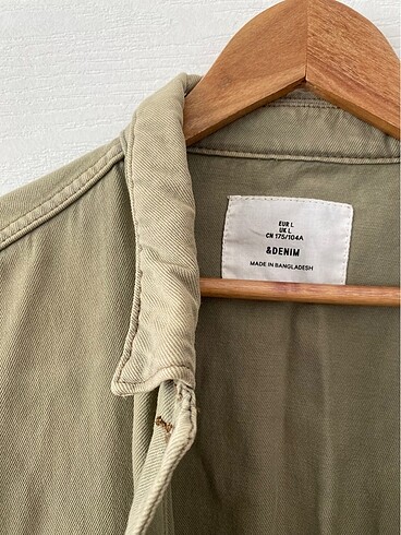 l Beden H&M haki kot ceket uzun