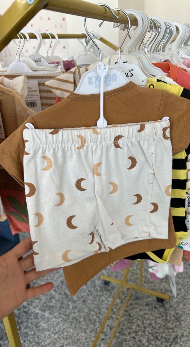 Kahverengi Kadife Detaylı erkek Çocuk Tişört - Görsel 2