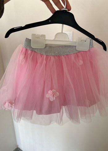 Pembe Fırfırlı Kız Çocuk Etek