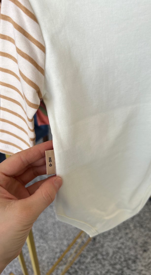 Uzun Kollu Beyaz Erkek Bebek Body - Görsel 3