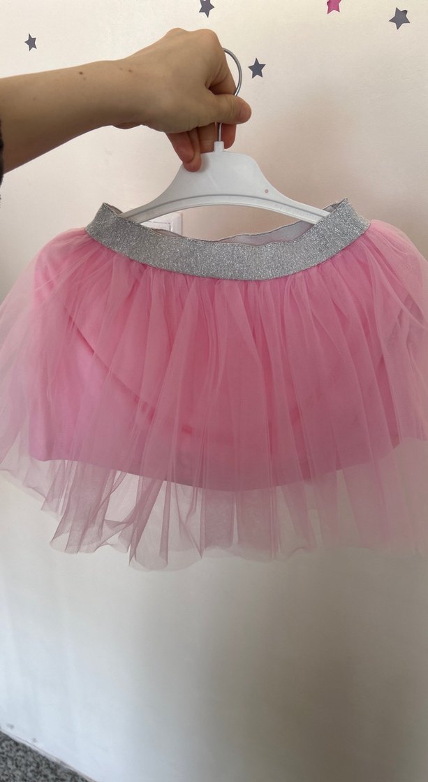 Pembe Fırfırlı Kız Çocuk Etek - Görsel 2