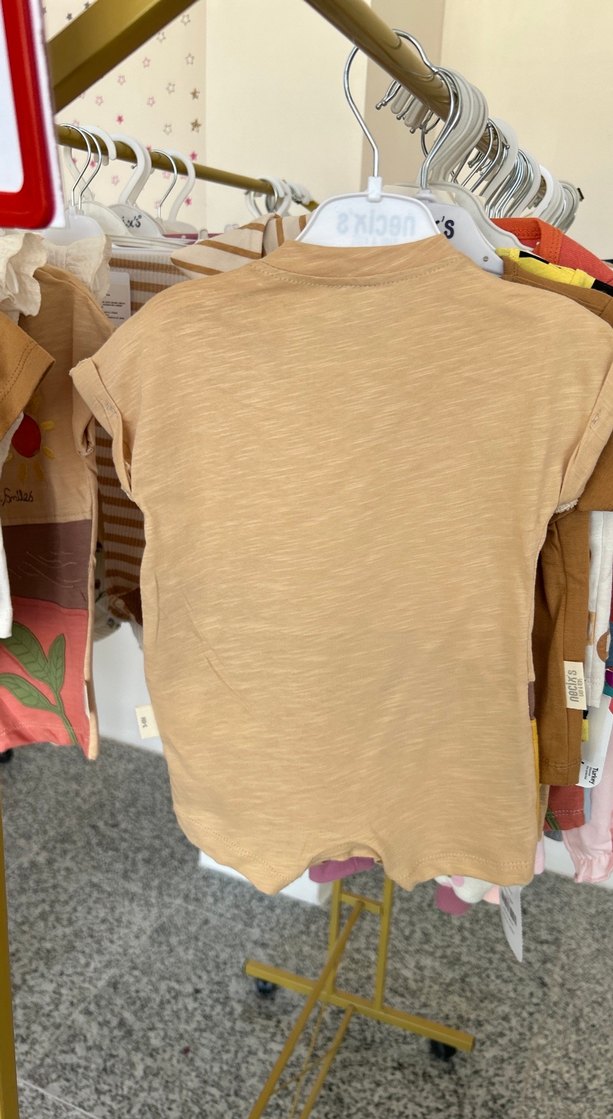 Baskılı Camel Renkli Bebek tulum - Görsel 2