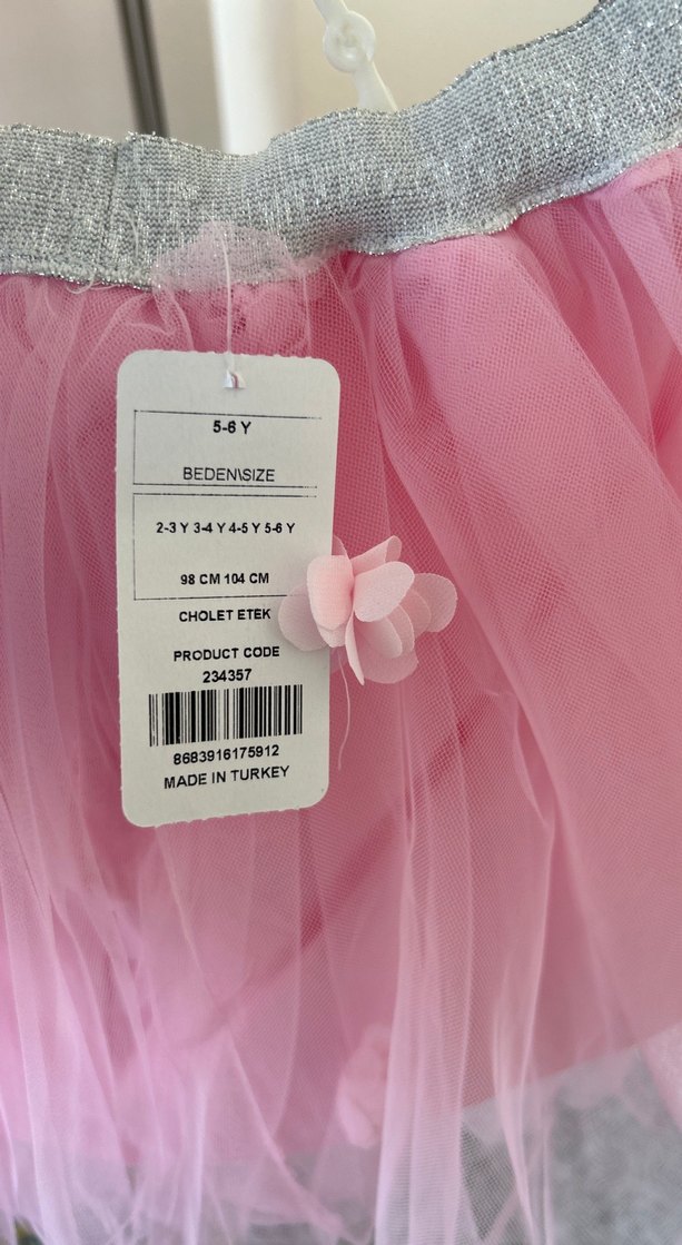 Pembe Fırfırlı Kız Çocuk Etek - Görsel 2