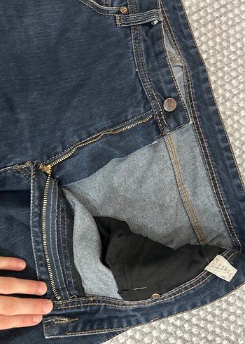 Bol Kesim Midi Boy Mavi Kadın Kot Pantolon - Görsel 4