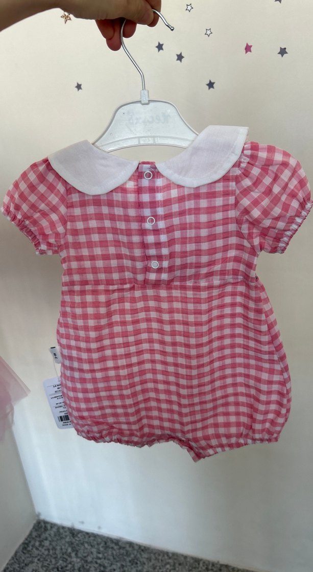 Pembe Nakışlı Bebek Kız Tulum - Görsel 2