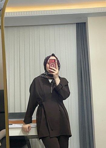 Kahverengi Tesettür İkili Takım - Görsel 4