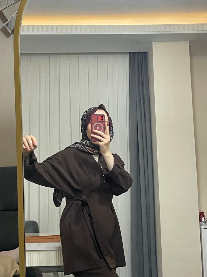 Kahverengi Tesettür İkili Takım - Görsel 5