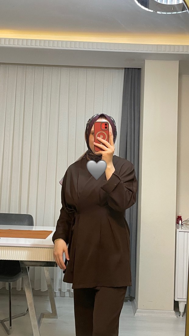 Kahverengi Tesettür İkili Takım - Görsel 2
