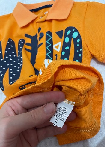 Turuncu Baskılı Kısa Kollu Erkek Bebek Takım - Görsel 5