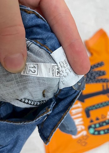 Turuncu Baskılı Kısa Kollu Erkek Bebek Takım - Görsel 4