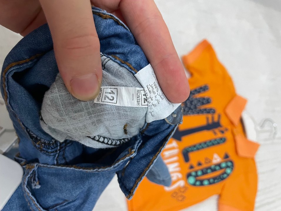 Turuncu Baskılı Kısa Kollu Erkek Bebek Takım - Görsel 4