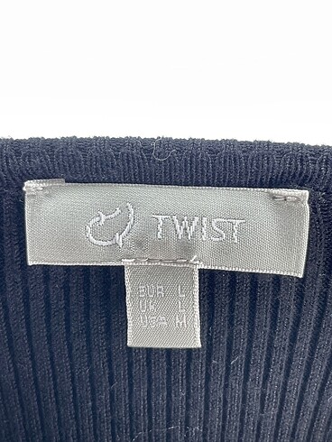 l Beden siyah Renk Twist Bluz %70 İndirimli.