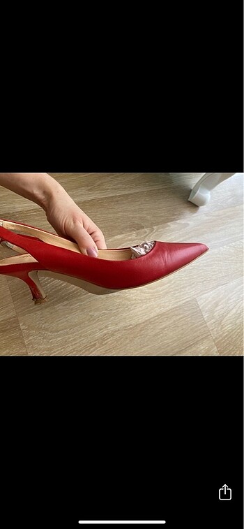 37,5 Beden kırmızı Renk Hakiki deri hotiç stiletto