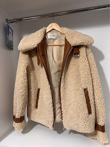 STRADİVARİUS POPÜLEE TEDDY KÜRK biker tarz