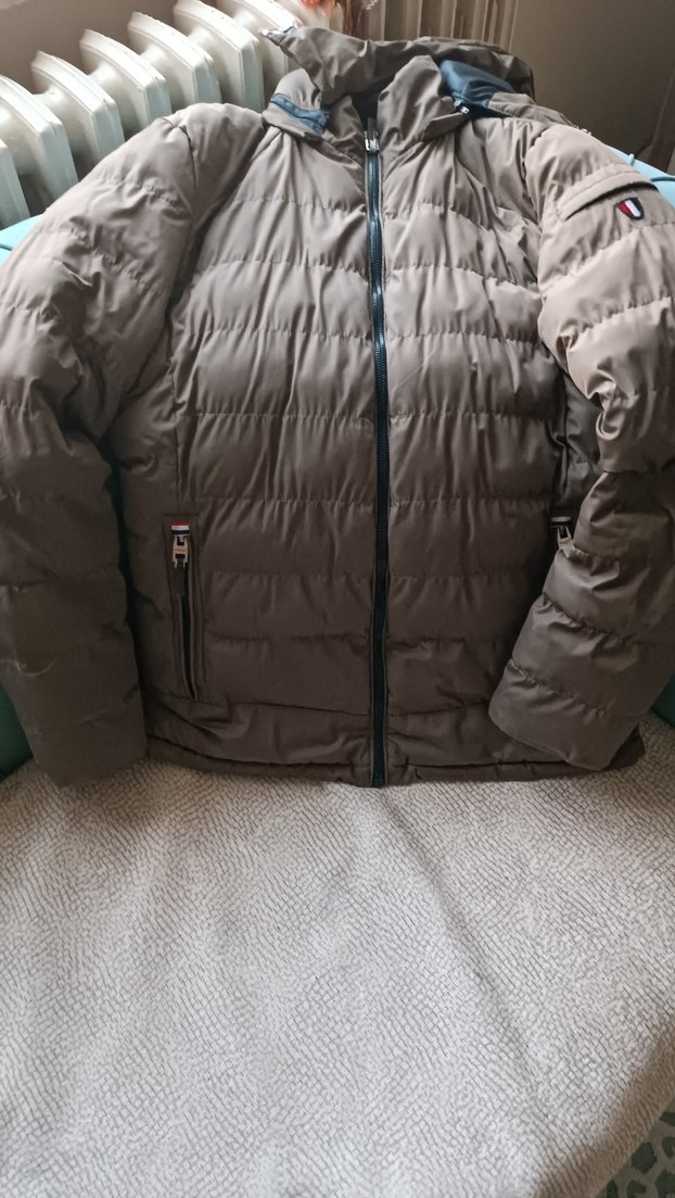 erkek Kahverengi Kapüşonlu Kış Montu - Görsel 2