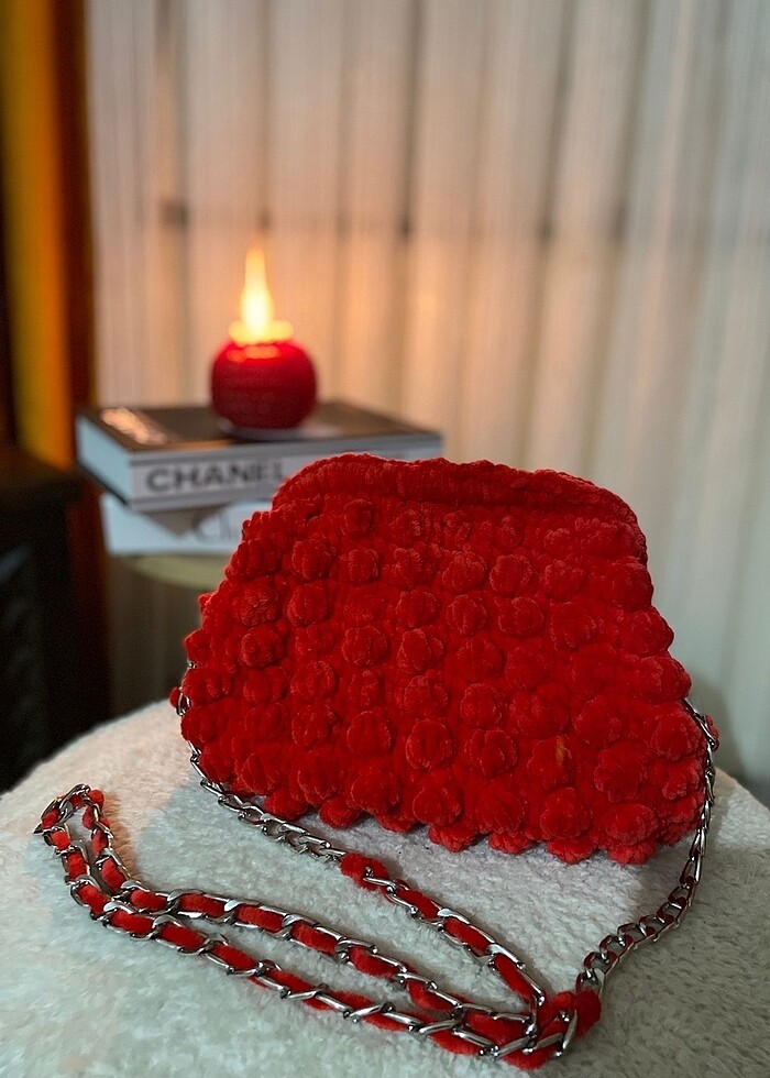 Kırmızı kol çantası - Görsel 3