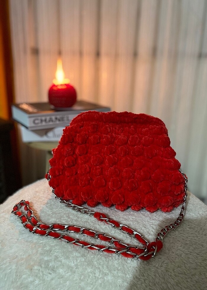 Kırmızı kol çantası - Görsel 2