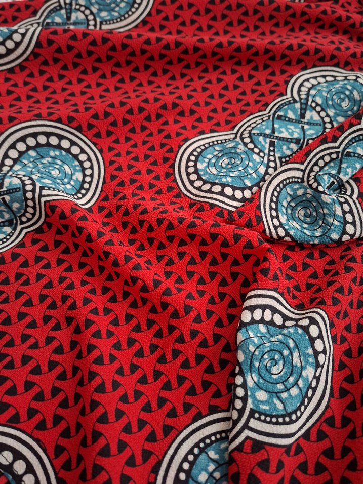 Uzun Kırmızı Bohem Kadın Elbise - Görsel 2