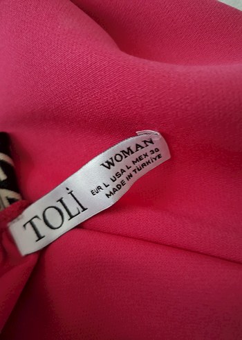 Kadın Pembe Kemerli Regular Fit Kumaş Pantolon - Görsel 2