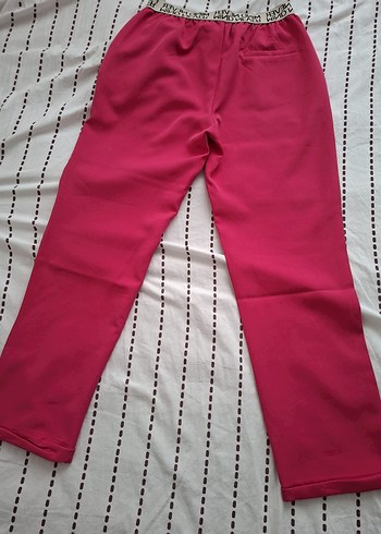 Kadın Pembe Kemerli Regular Fit Kumaş Pantolon - Görsel 3