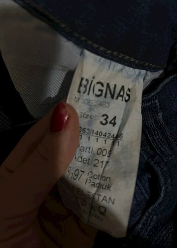 Lacivert Midi Kadın Denim Pantolon - Görsel 5