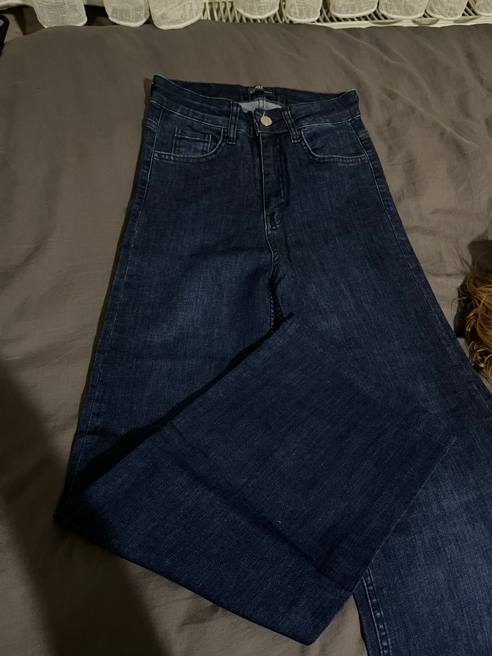 Lacivert Midi Kadın Denim Pantolon - Görsel 3