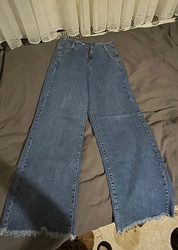 Kadın Mavi Midi Denim Jean Etek - Görsel 2