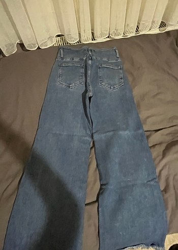 Kadın Mavi Midi Denim Jean Etek - Görsel 3