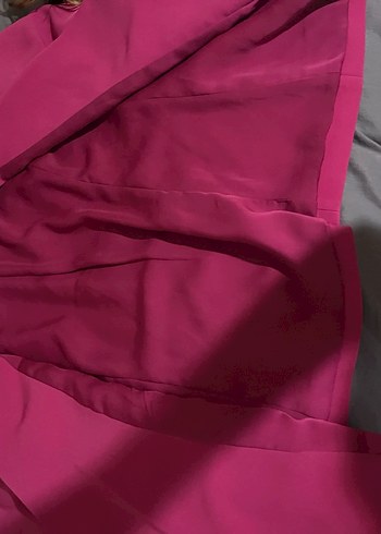 Pembe Kadın Normal Kesim Midi Blazer - Görsel 3