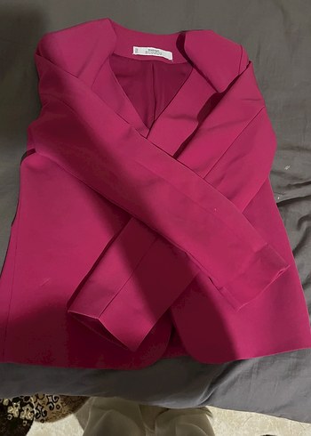 Pembe Kadın Normal Kesim Midi Blazer - Görsel 2