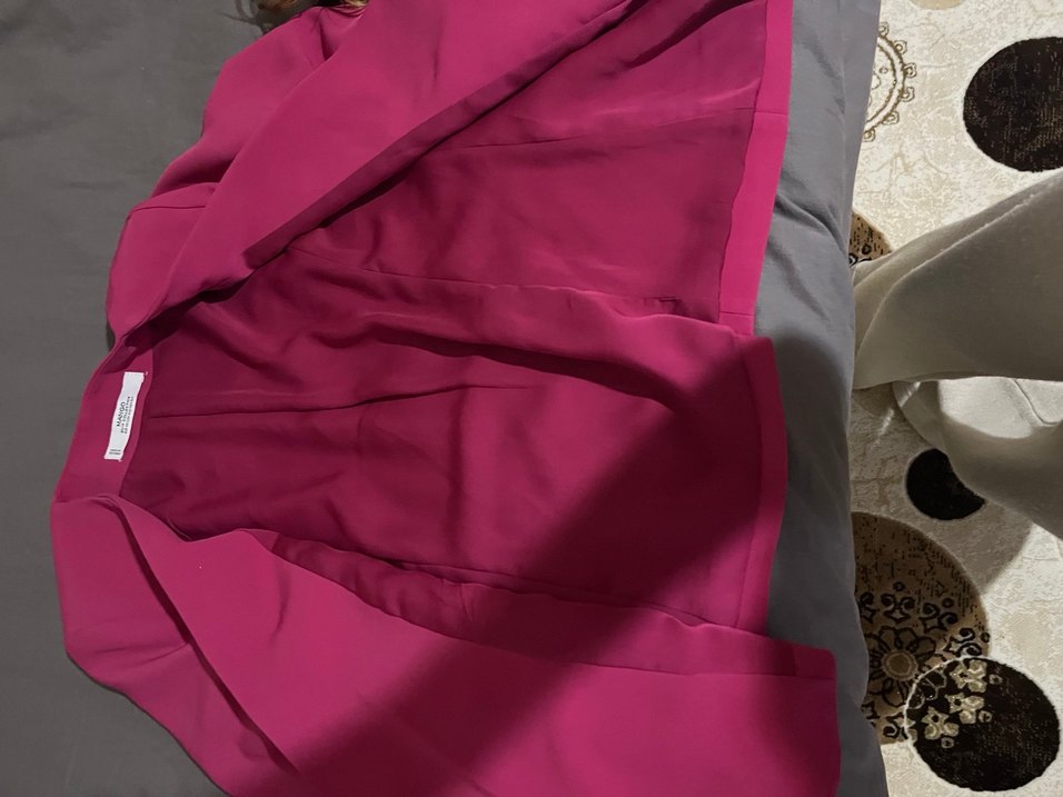 Pembe Kadın Normal Kesim Midi Blazer - Görsel 3