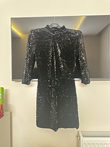 Zara Zara pullu payetli elbise