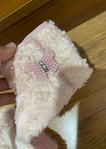 Kızlar için Pembe Kürklü Sıcak Ev Botu - Görsel 4