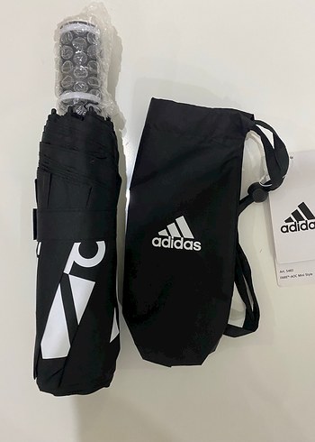 Adidas Siyah Members Week Katlanabilir Erkek Şemsiye Sıfır - Görsel 3