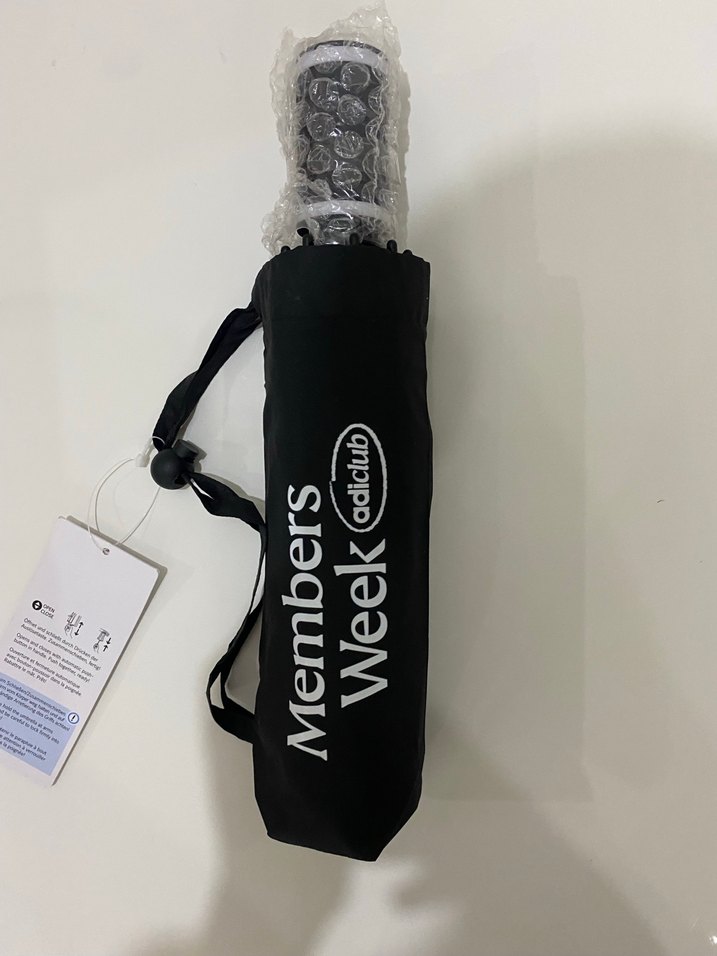 Adidas Siyah Members Week Katlanabilir Erkek Şemsiye Sıfır - Görsel 2