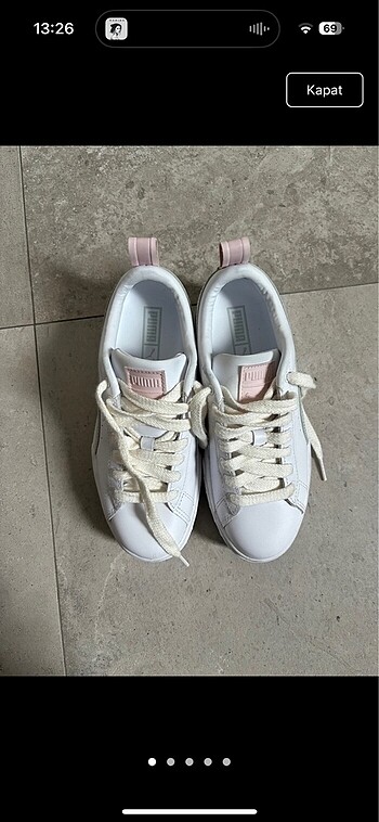 puma 36 numara pastel renkli kalın taban