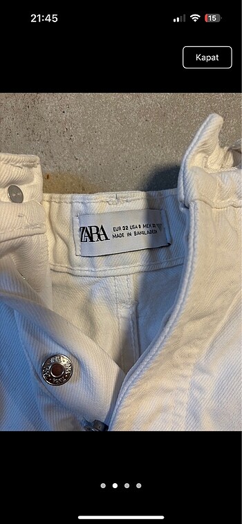 Zara zara beyaz kot short pinterest