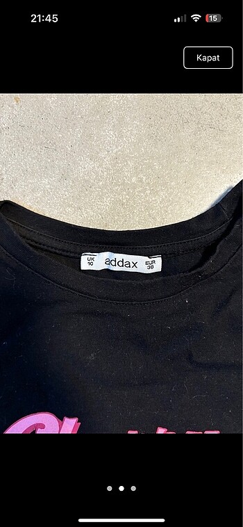 Addax baby tee crop üst y2k
