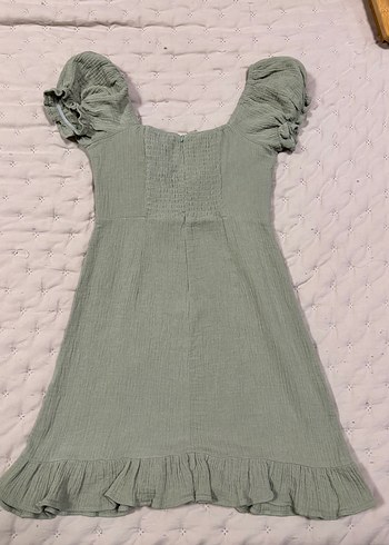 Urban Outfitters Yeşil Keten Midi Bohem Elbise